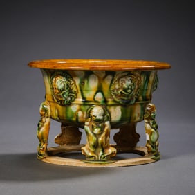 CHINESE THREE-COLOR PLASTERING FURNACE, TANG DYNASTY