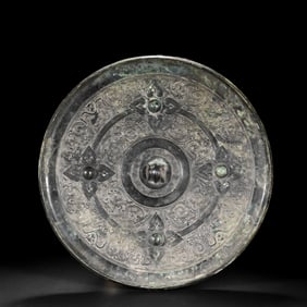 CHINESE BRONZE MIRROR, HAN DYNASTY
