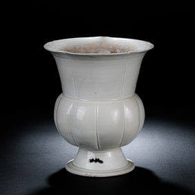 WHITE PORCELAIN SLAG HOPPER OF DING WARE, NORTHERN SONG DYNASTY, CHINA
