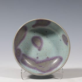 CHINA NORTHERN SONG DYNASTY JUN WARE SKY BLUE GLAZE HANGING RED WASH