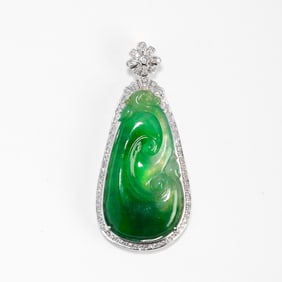 18K GOLD EMERALD PENDANT