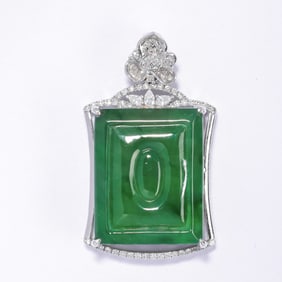 18K GOLD EMERALD PENDANT