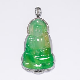 18K GOLD EMERALD PENDANT