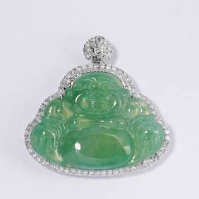 18K GOLD EMERALD PENDANT