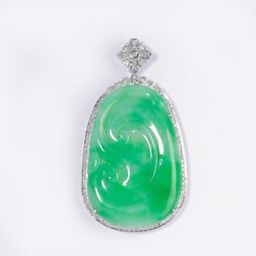 18K GOLD EMERALD PENDANT
