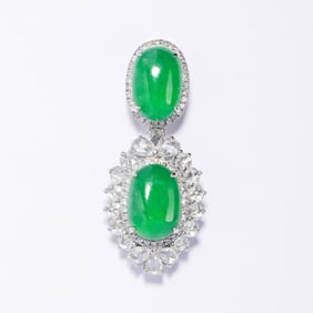 18K GOLD EMERALD PENDANT