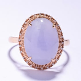 EMERALD VIOLET RING IN 18K GOLD