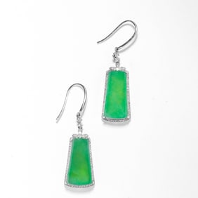18K GOLD EMERALD EARRINGS