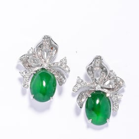 18K GOLD EMERALD EARRINGS