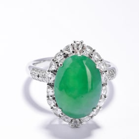 18-KARAT EMERALD RING IN GOLD