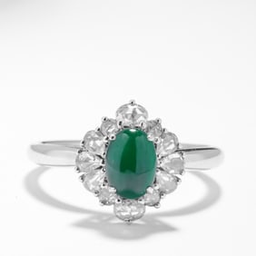 18-KARAT EMERALD RING IN GOLD