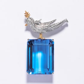 18K GOLD TOPAZ PENDANT