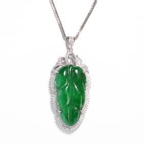 18K GOLD EMERALD PENDANT