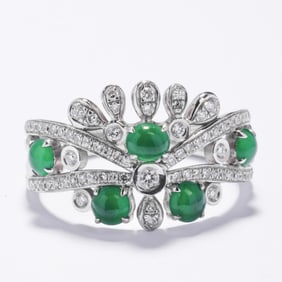 18-KARAT EMERALD RING IN GOLD
