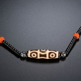 Pure Dzi Bead Necklace from the Tang Dynasty, China