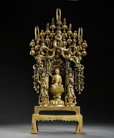 Chinese Northern Wei Dynasty Gilt-Bronze Seated Buddha