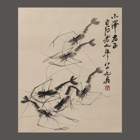 "Shrimp" by Qi Baishi