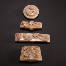 A set of Chinese Han Dynasty jade sword ornaments