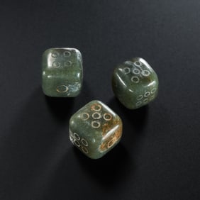 A set of Chinese Han Dynasty jade dice