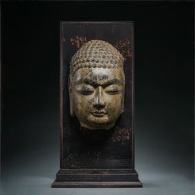 Chinese Tang Dynasty Bluestone Buddha Head