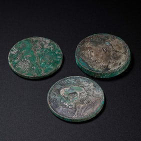 A set of Chinese 20th century pure silver coins