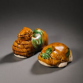 A group of Chinese Tang Dynasty tri-color ware