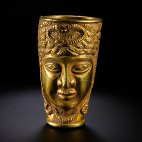 Ancient Persian culture pure gold cup