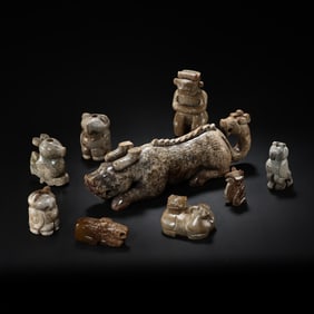 A group of jade artifacts from the Western Zhou Dynasty