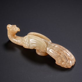 Chinese Han Dynasty Jade Phoenix Belt Hook