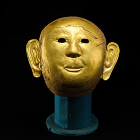 Chinese Tang Dynasty Pure Gold Mask