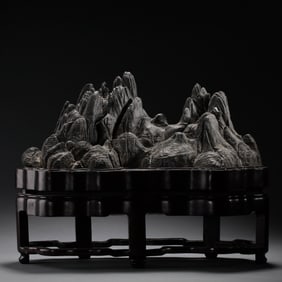Lingbi stone mountain-shaped ornaments from the Qing Dynasty, China