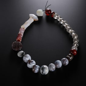 Chinese Liao Dynasty Agate Crystal Necklace