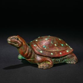 China Warring States Period Gold and Silver Inlaid Turtle
