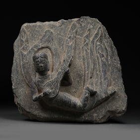 Chinese Tang Dynasty Bluestone Flying Apsaras