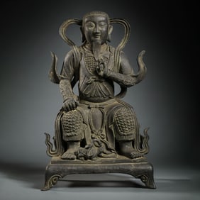 Chinese Ming Dynasty bronze figure sitting