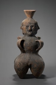 Human-shaped pottery jar of Hongshan culture during the Hongshan period of China