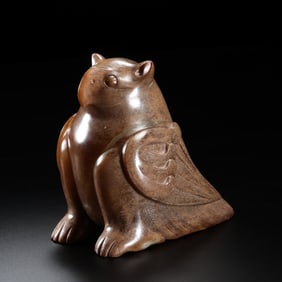 Chinese Han Dynasty Jade Owl