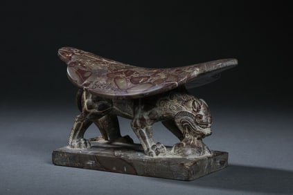Chinese Tang Dynasty stone lion pillow