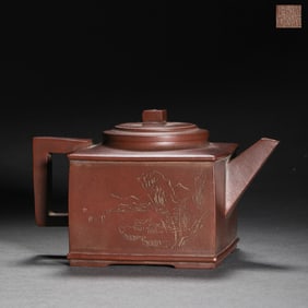 Ancient Chinese celebrity purple clay teapot