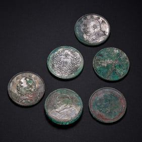 A set of Chinese 20th century pure silver coins
