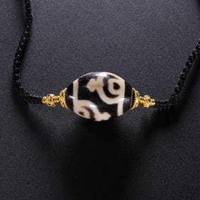 Pure Dzi Bead Necklace from the Tang Dynasty, China