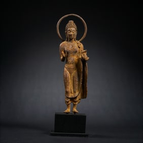 West Asian bronze Buddha statue