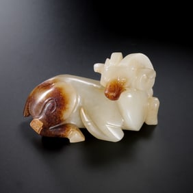 Chinese Han Dynasty Jade Sheep