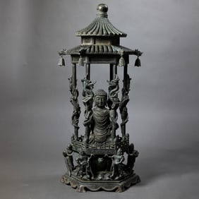 Chinese Liao Dynasty Bronze Buddha Shrine