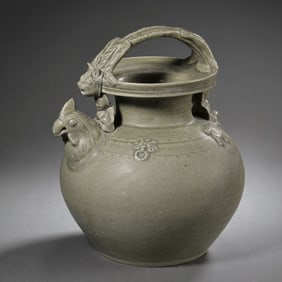 Yue Kiln Celadon Chicken Head Pot, China, Northern and Southern Dynasties