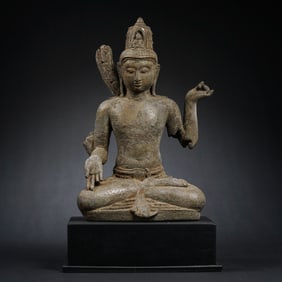 West Asian bronze Buddha statue