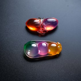 A set of jadeite pendants from the Qing Dynasty, China