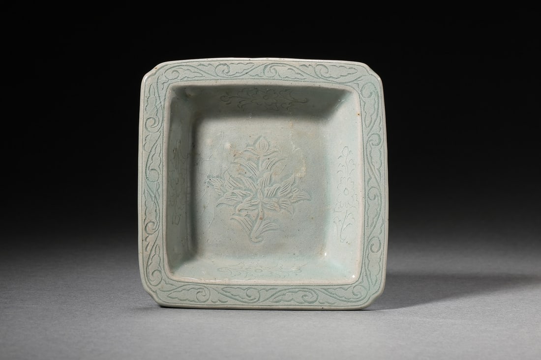 Korean Goryeo Celadon Square Washbasin (1 of 9)