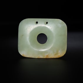 Chinese Hongshan period Hongshan culture square jade bi