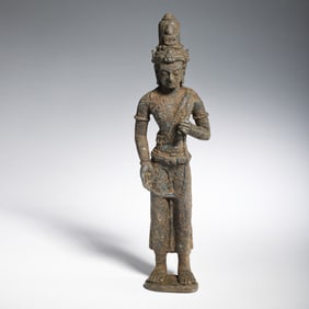 West Asian bronze Buddha statue